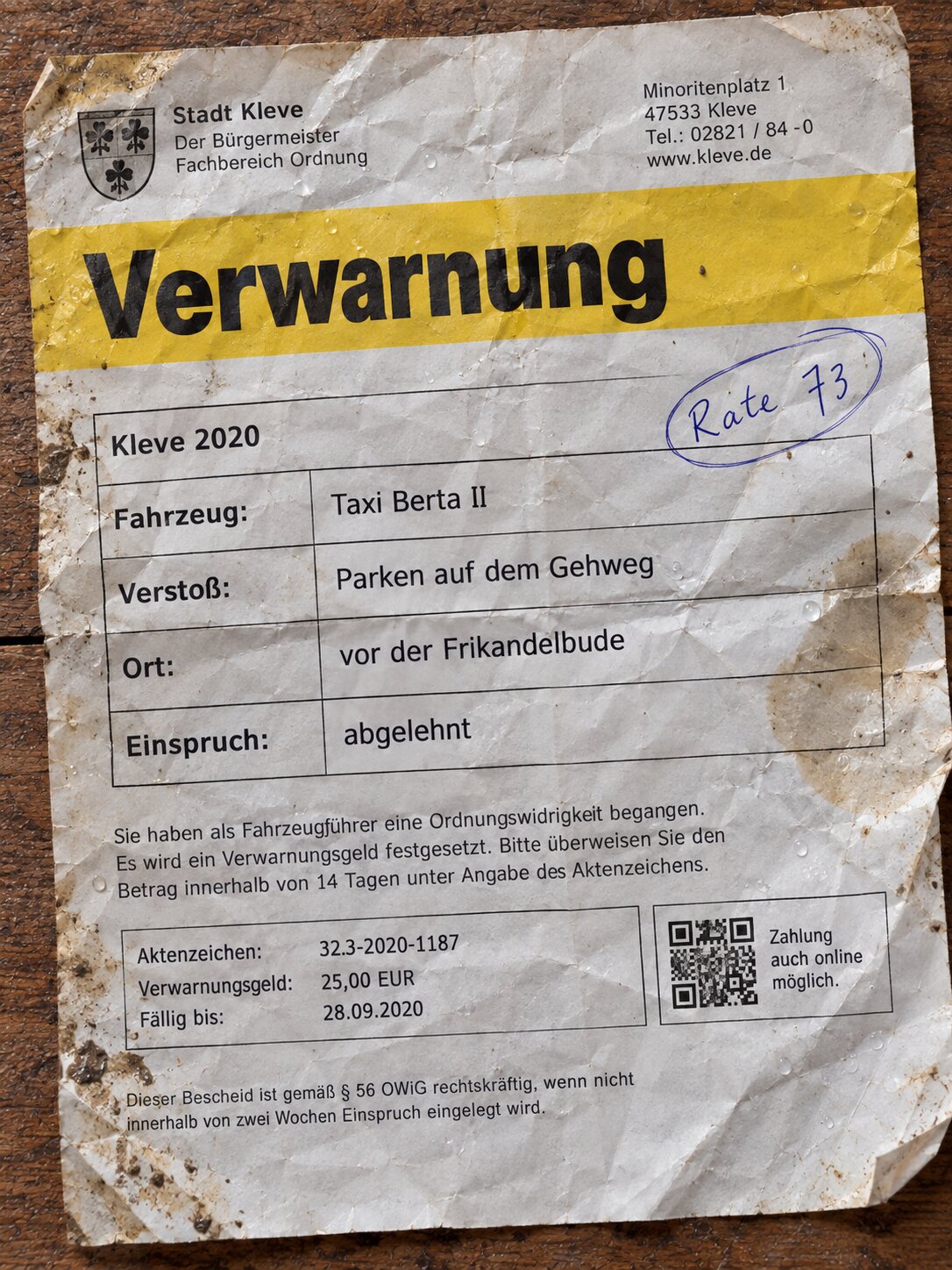 Das Knöllchen